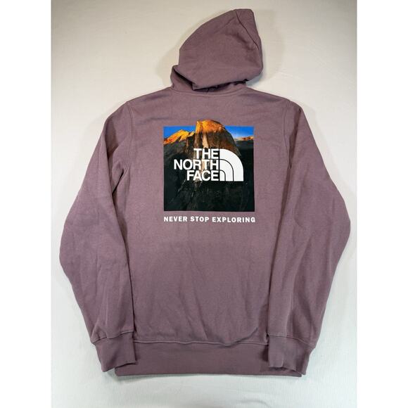 The North Face Men’s Pullover Hoodie Small Mauve Graphic Back Logo - Picture 2 of 8
